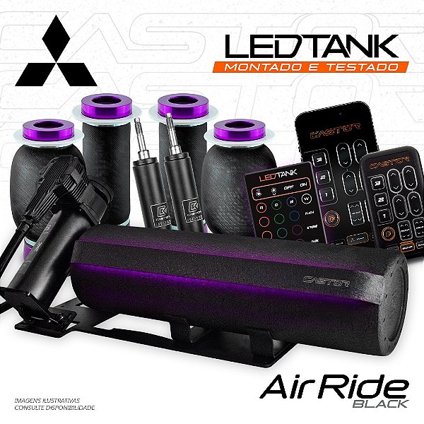 KIT 2 / LEDTank - Montado e Testado - AirRide Black - 8mm | Mitsubishi