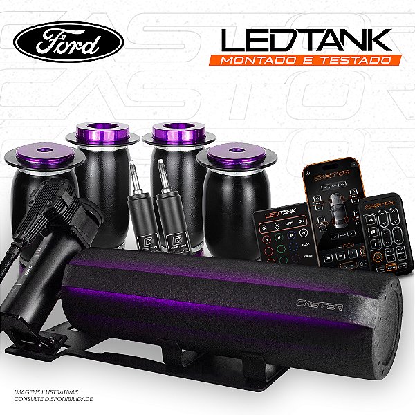 KIT 2 / LEDTank - Montado e Testado - AirRide Black - 8mm | Ford