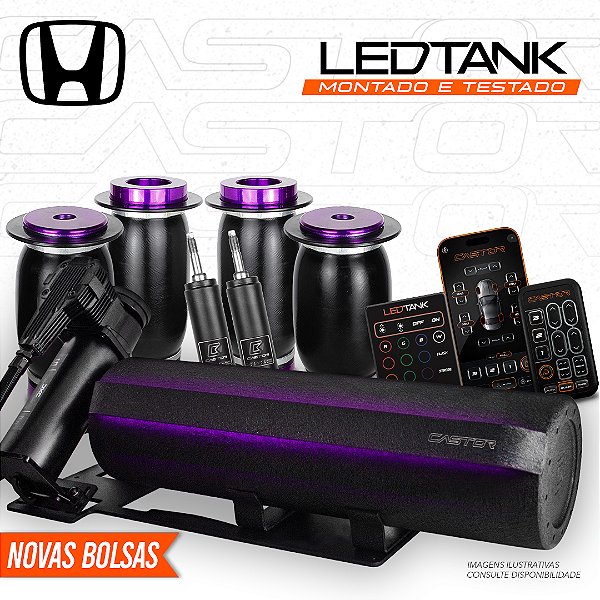 KIT 2 / LEDTank - Montado e Testado - AirRide Black - 8mm | Honda