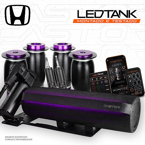 KIT 2 / LEDTank - Montado e Testado - AirRide Black - 8mm | Honda