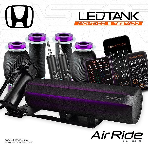 KIT 2 / LEDTank - Montado e Testado - AirRide Black - 8mm | Honda
