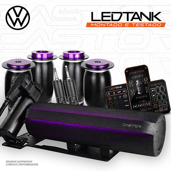 KIT 2 / LEDTank - Montado e Testado - AirRide Black - 8mm | Volkswagen