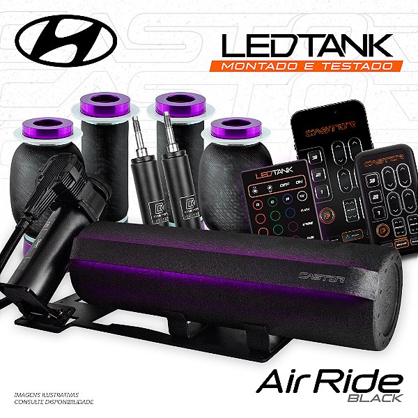 KIT 2 / LEDTank - Montado e Testado - AirRide Black - 8mm | Hyundai