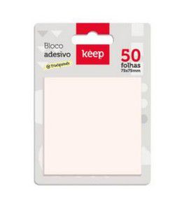 Bloco Adesivo PET Transparente 75X75MM 50FLS