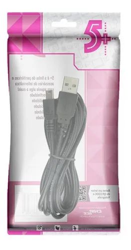 Cabo Usb 2.0 - Usb A Macho + Mini Usb (V3) 2.0 - 1,80M - Preto