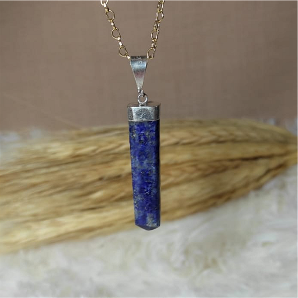 Pingente Ponta Lápis Lazuli  Prata 925