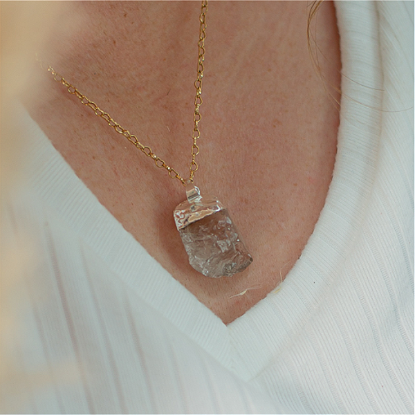 Pingente Cristal Dourado