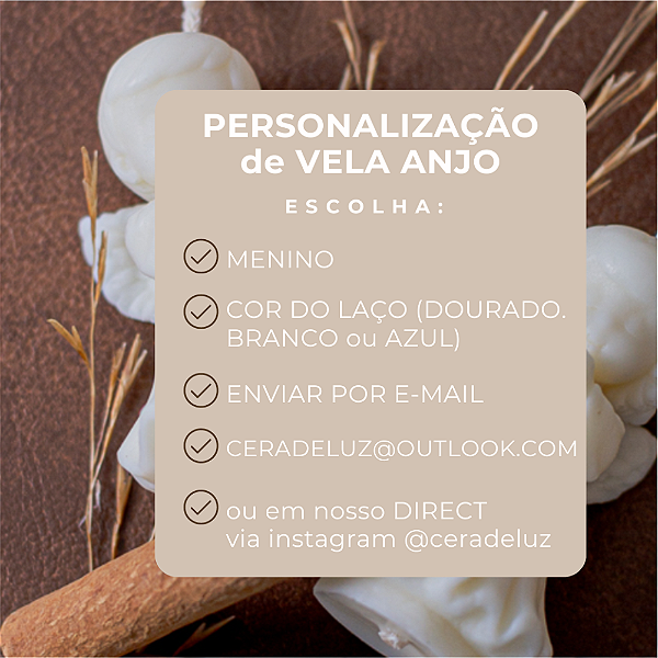Vela Anjo MENINO 30g