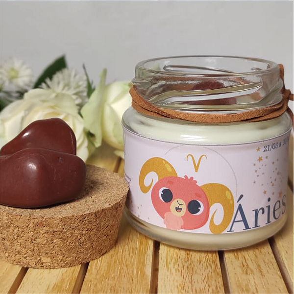 Vela Signo Áries Flor de Laranjeira Vento 100g