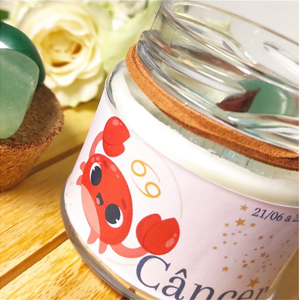 Vela Signo Câncer Alecrim, Sálvia e Alfazema 100g