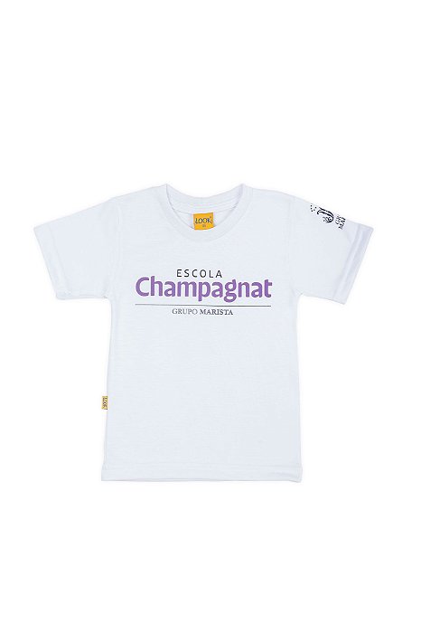 Camiseta Unissex Manga Curta Branca - Escola Champagnat