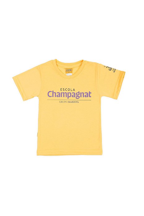 Camiseta Unissex Manga Curta Amarelo - Escola Champagnat