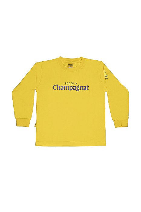 Camiseta Manga Longa Unissex Amarela - Escola Champagnat