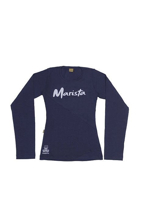 F27 Ensino Fundamental e Médio Marinho Baby Manga Longa Look Malha Conforto - Colégio Marista