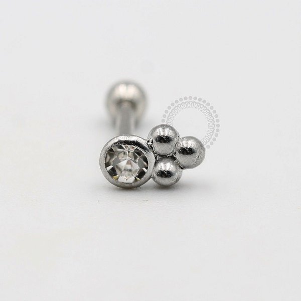 MBA56 Microbell Zirconia 03 Esferas Banho Ródio