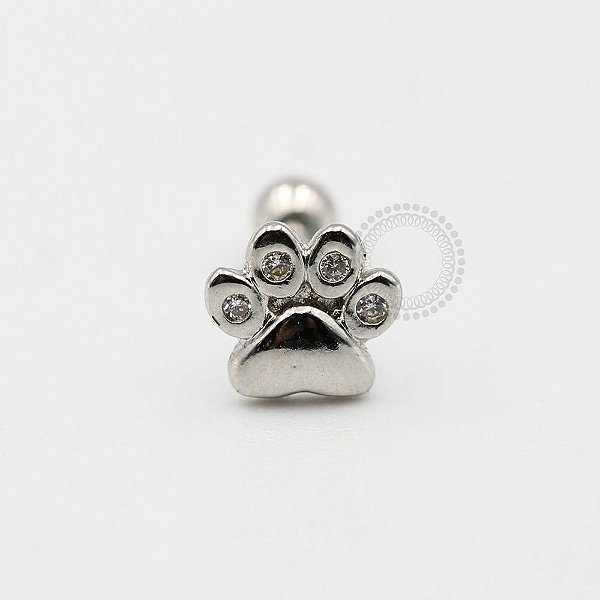 MBA31 Microbell Patinha Pedra Zirconia  Banho Rodio