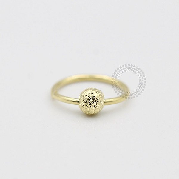 AR48 Argola com esfera Banho ouro