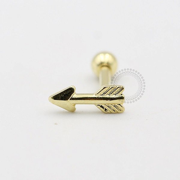 MB07 Microbell Reto Flecha  Banho Ouro