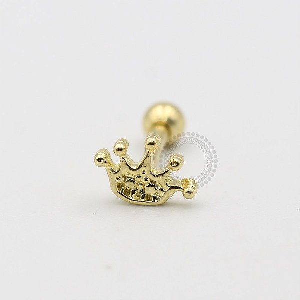 MB20 Microbell Reto Coroa 5 Pontas Banho Ouro