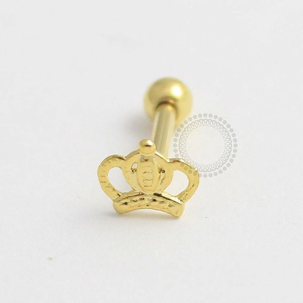 MB51 Microbell Coroa Vazada Banho Ouro