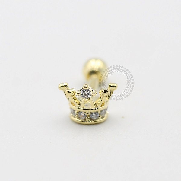 MB63 Microbell Coroa Vazada Banho Ouro
