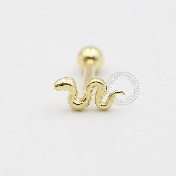 MB79 Microbell Reto Cobrinha Banho Ouro
