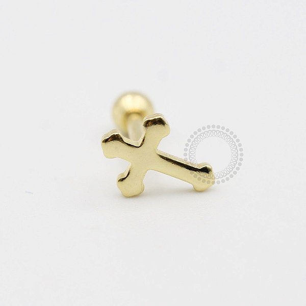 MB87 Microbell Cruz Modelo  2 Banho Ouro 18k