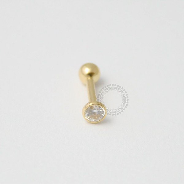 OR01 Microbell Zirconia Flat Ouro 18k  (0,204g)