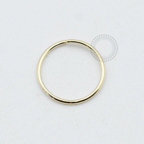 OR03 Argola Nostril Fina Torção Ouro 18K