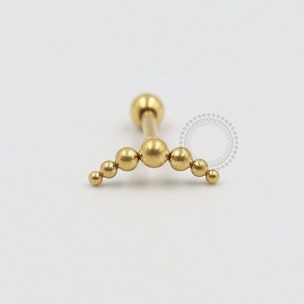 PVD49 Microbell cluster 7 esferas aço PVD Gold