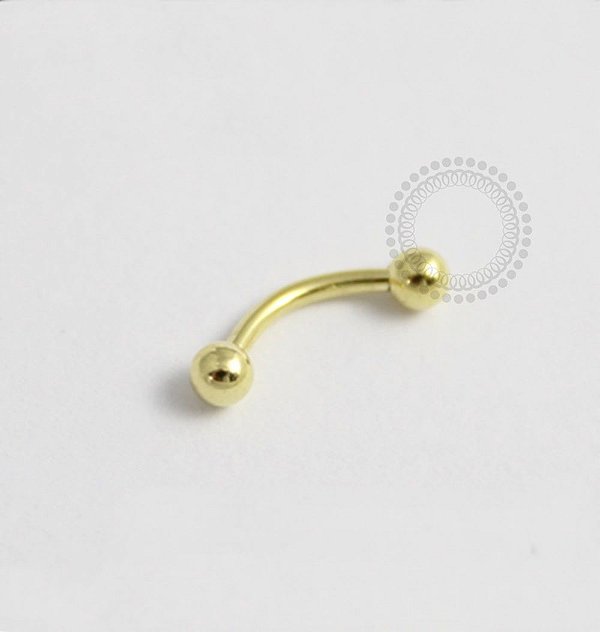 AP03 Microbell Curvo Banho Ouro 18K