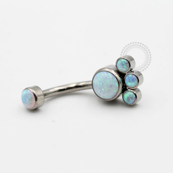 TN19 Navel Piercing 3 Synthetic Opala Titânio  (OUTLET)