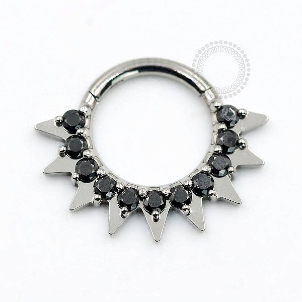 TN810 Segmento Nove Pontas Black Titânio ASTM F136 (OUTLET)