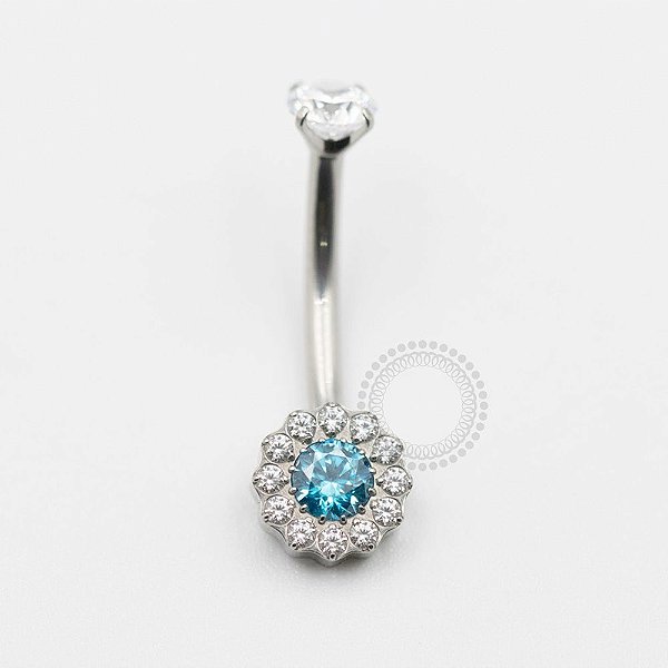TN634 Navel Flor CZ Titânio