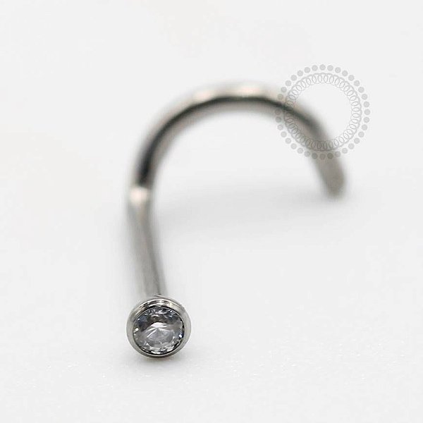 TN236 Nostril Zirconia Flat Titânio
