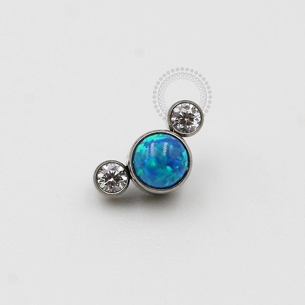 TN394 Topo Mickey Synthetic Opal Com CZ titânio