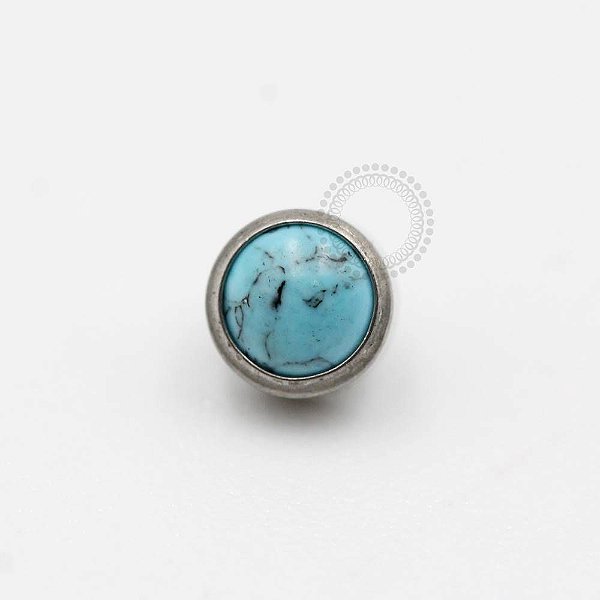 TN442 Topo 1.6mm Synthetic Turquoise Titânio