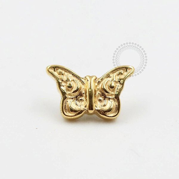 TN324 Topo Borboleta Titânio PVD Gold
