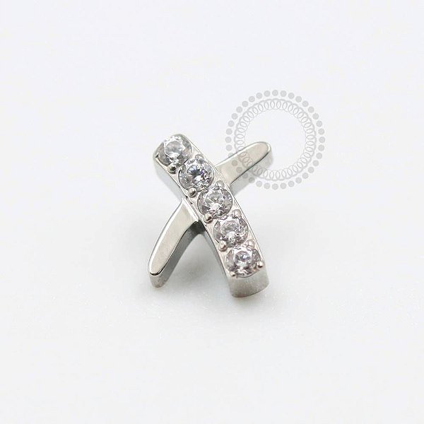 TN337 Topo X Cravejado Titânio ASTM F136 (OUTLET)