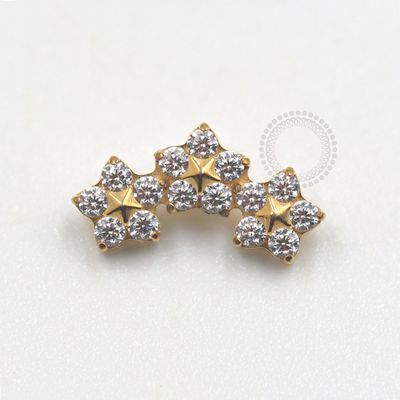 TN676 Topo cluster de flores titanio PVD gold
