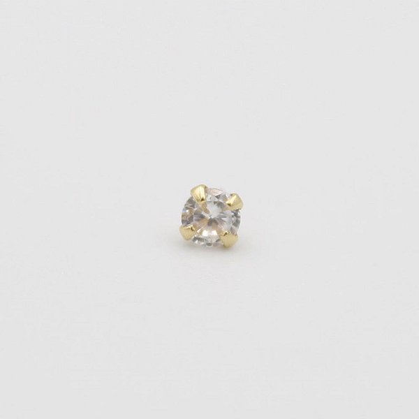 OR21 Topo Zirconia Cravada Ouro 18k