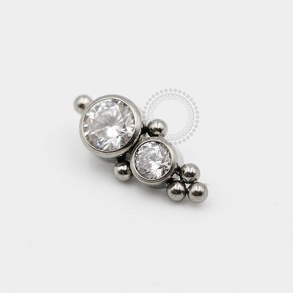 TN305 Topo 2 Zirconias + Esferas (Modelo2) Titânio