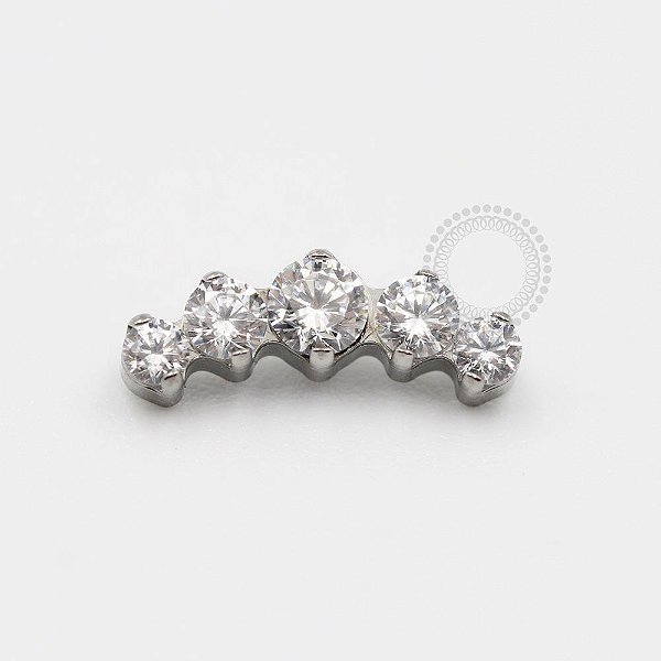 TN346 Topo Cluster 5 Zirconias Cravadas Titânio