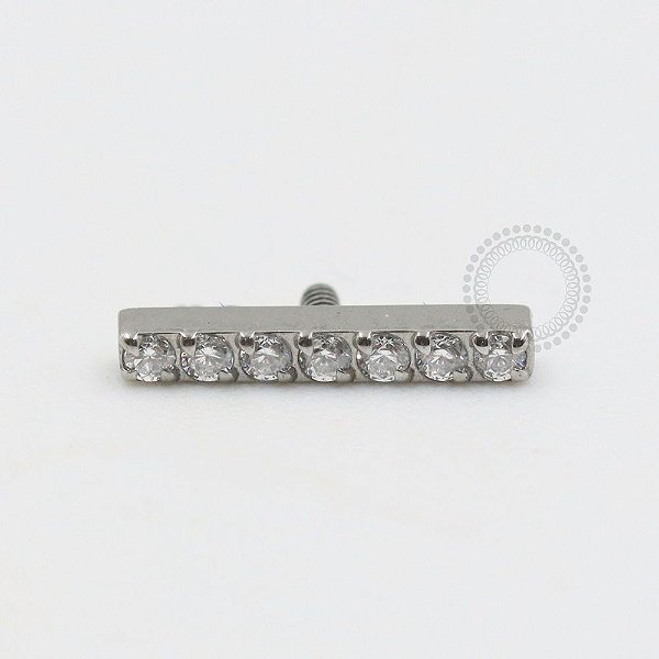 TN487 Topo Barra 7 Zirconias Titânio