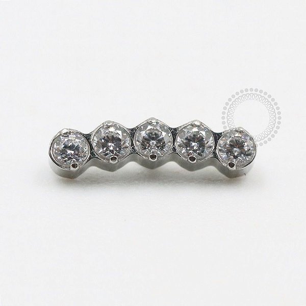 TN649 Topo Mini Cluster 5 Zirconias Cravadas Titânio