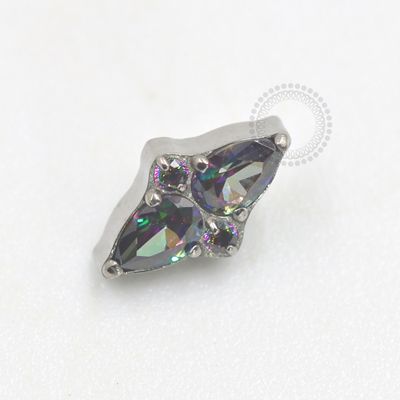 TN679 Topo CZ Vitrail Medium Titânio
