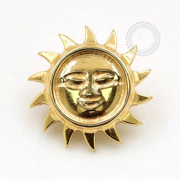 TN769  Topo Sol Feliz Titânio PVD Gold