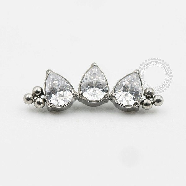 TN626 Topo cluster stone CZ c esferas titânio