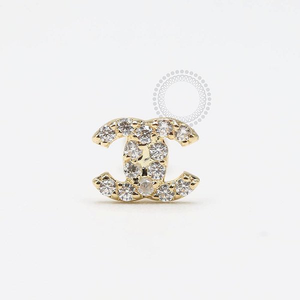 OR38 Microbell Chanel Ouro 18K (6mm 0,54g/ 8mm 0,60g)
