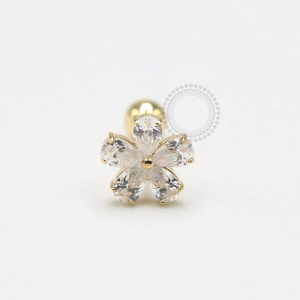 OR40 Microbell Margarida Ouro 18K (6mm 0,51g/ 8mm 0,54g)